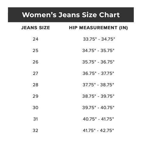 london jeans size chart
